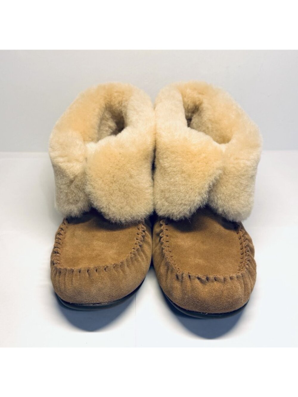 ABEO B.I.O. System Women's Whitby Tan Sheepskin Ankle Booties Sz 9 Slip-On - Picture 4 of 14